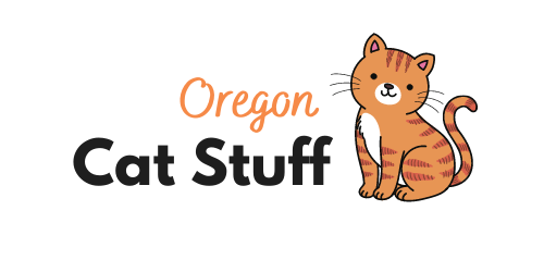 Orange Cute Cat Pets Logo